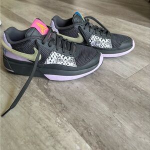 Black and Purple Athletic Sneakers